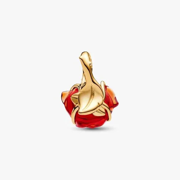 Pandora Disney Beauty and the Beast Enchanted Rose Dangle Charm - Picture 2 of 5